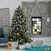 DIY Adventi Naptár, Pamutvászon Panel, Világoskék-okker