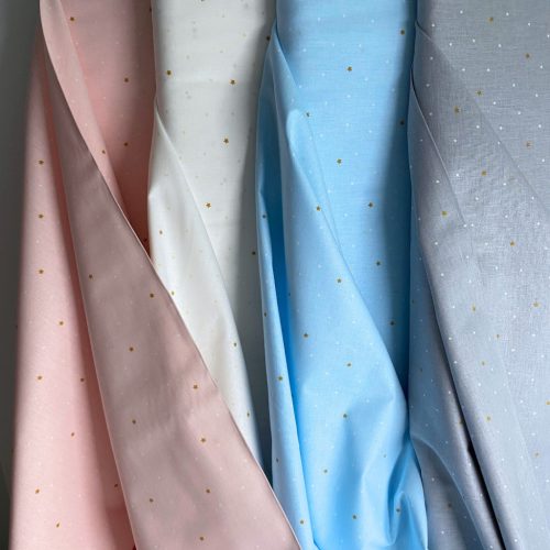 BIO Pamutvászon, Csillagok, Rózsaszín  