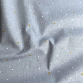 BIO Pamutvászon, Csillagok, Világosszürke