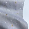 BIO Pamutvászon, Csillagok, Világosszürke