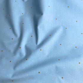 BIO Pamutvászon, Csillagok, Világoskék