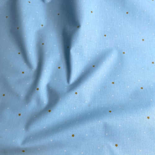 BIO Pamutvászon, Csillagok, Világoskék
