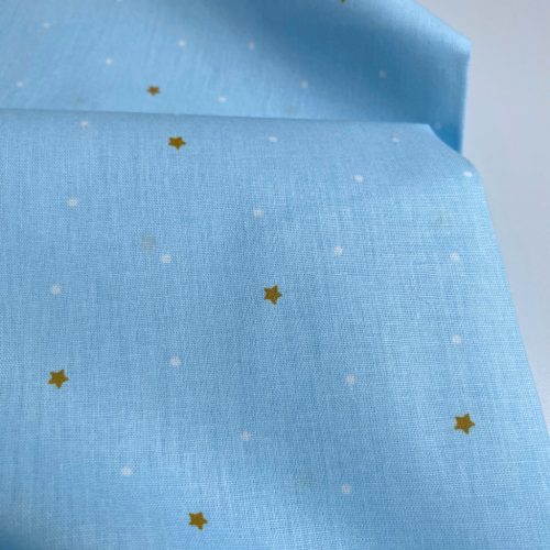 BIO Pamutvászon, Csillagok, Világoskék