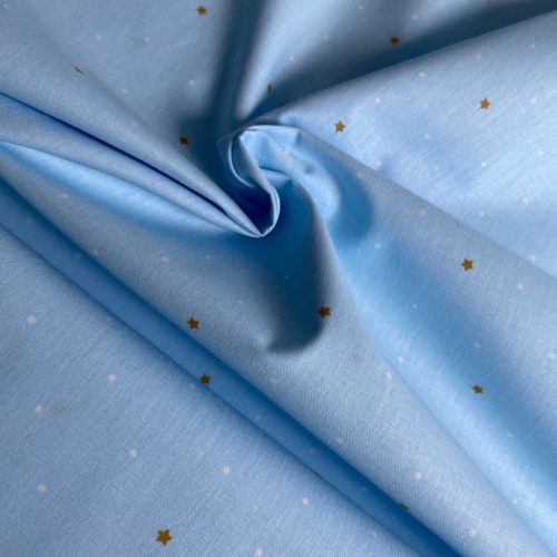 BIO Pamutvászon, Csillagok, Világoskék