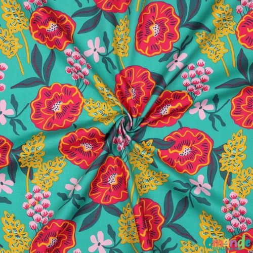 Pamutvászon, Nerida Hansen limitált kollekciója Zöld  