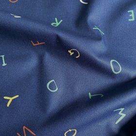 Pamutvászon, Betűk, Sötétkék