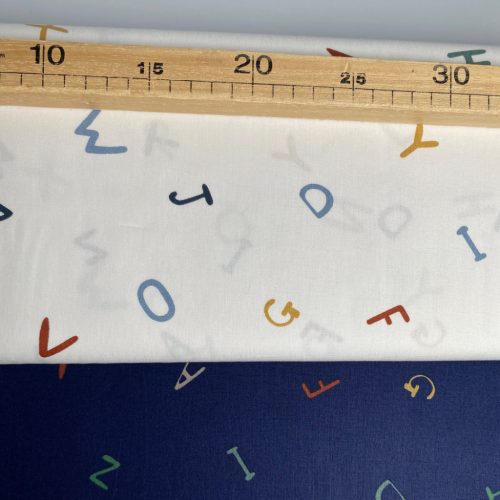 Pamutvászon, Betűk, Sötétkék