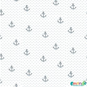 Pamutvászon,  Horgony, Fehér  