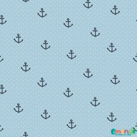 Pamutvászon,  Horgony, Világoskék  