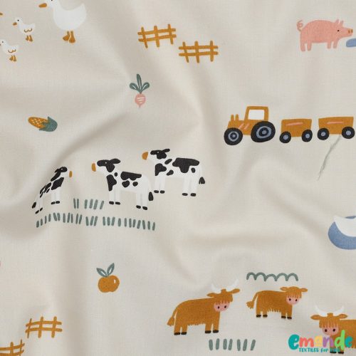 Pamutvászon, Farm, Bézs