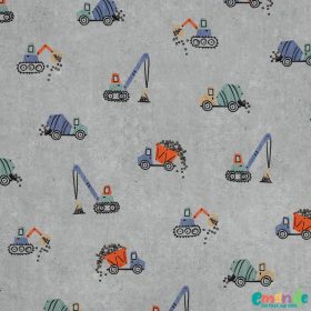 Pamutvászon, Munkagépek,  Betonszürke  