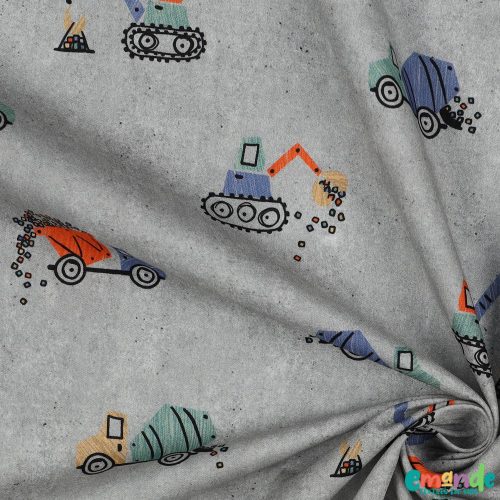 Pamutvászon, Munkagépek,  Betonszürke  