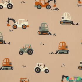 Pamutvászon, Munkagépek,  Bézs  