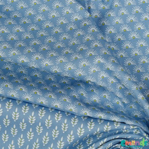 Pamutvászon, Mimimál,  Százszorszép, Világoskék  