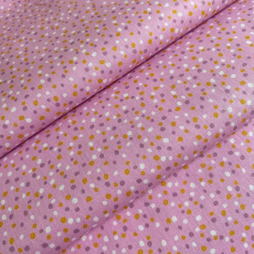 Pamutvászon, Pöttyök, Orgonalila  