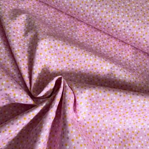 Pamutvászon, Pöttyök, Orgonalila  