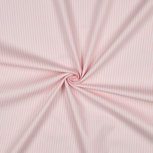 Pamutvászon, Csíkos, Világos rózsaszín  