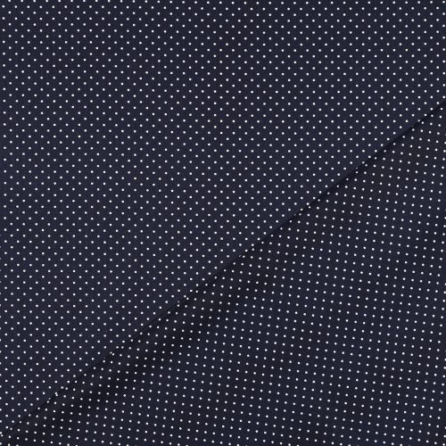 Pamutvászon, Apró pöttyös Sötétkék  