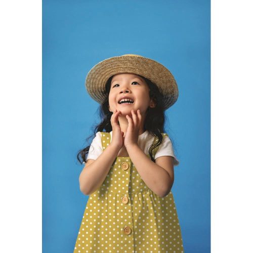 Pamutvászon, Apró pöttyös Okker  