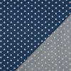 Pamutvászon, Nagy pöttyös, Kék  