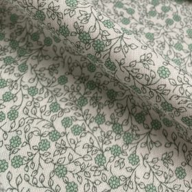 Pamutvászon, Virágok, Fehér 