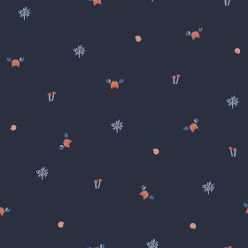 Pamutvászon, Tengerpart, Sötétkék  