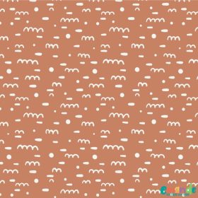 Pamutvászon, Fehér Vonalhernyó, Terrakotta