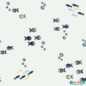 Pamutvászon, Halak,  Fehér