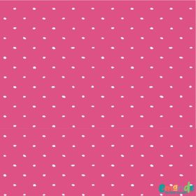 Pamutvászon, Fehér Vintage pöttyök, Fukszia