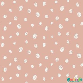   Pamutvászon, Fehér Irkafirka pöttyök, Fáradt rózsaszín
