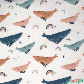 Pamutvászon, Kék-terrakotta Bálnák, Fehér