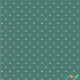 Pamutvászon, Vintage pöttyök, Fáradt sötétzöld