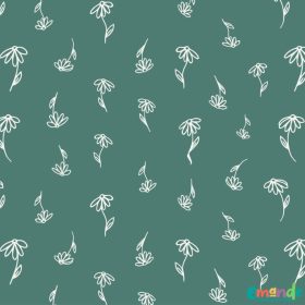 Pamutvászon, Százszorszép,   Sötétzöld