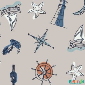 Pamutvászon, Tengerészek,   Bézs