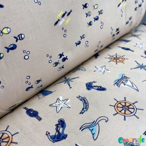 Pamutvászon, Tengerészek,   Bézs