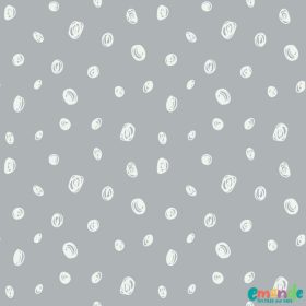 Pamutvászon,  Irkafirka pöttyök, Szürke  