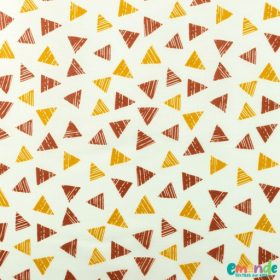 Pamutvászon, Csíkos háromszögek (Okker),  Fehér