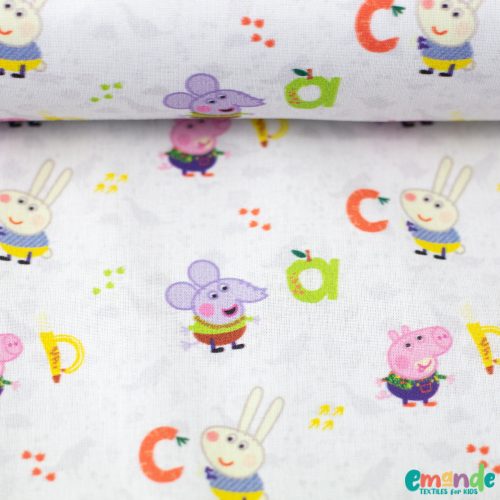 Pamutvászon, Peppa, Betűk   