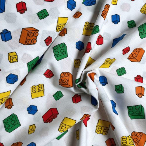 Pamutvászon, Építőkocka Fehér  