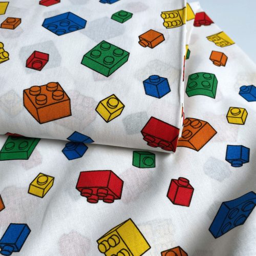 Pamutvászon, Építőkocka Fehér  