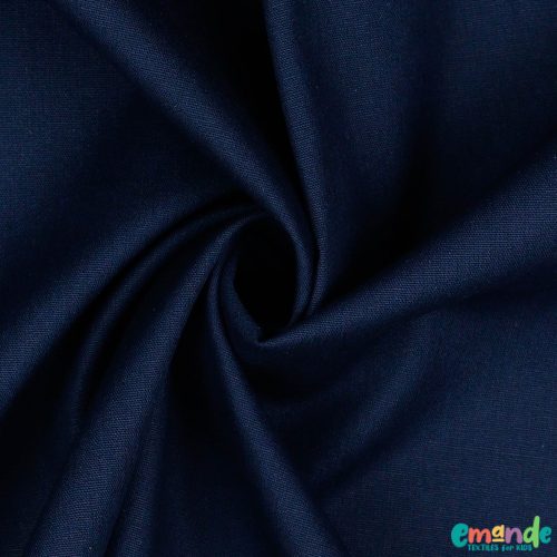 Egyszínű pamutvászon, Sötétkék   