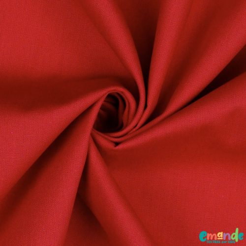 Egyszínű Pamutvászon, Piros   