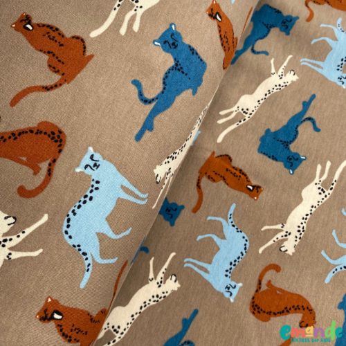 Extra puha, bolyhos BIO futter (Soft sweat), Leopárd, Taupe  