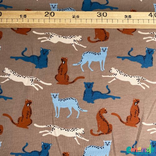 Extra puha, bolyhos BIO futter (Soft sweat), Leopárd, Taupe  