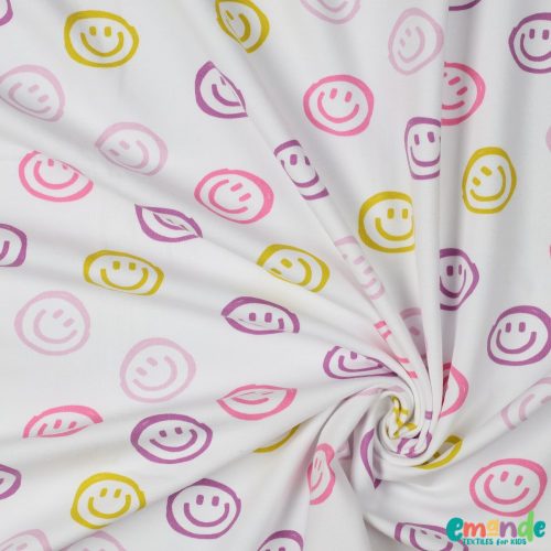 Extra puha, bolyhos futter (Soft sweat), Smiley, Törtfehér  