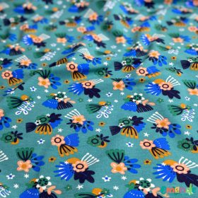 Extra puha, bolyhos futter (Soft sweat), Virágok, Türkiz  