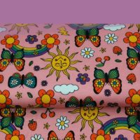 Tavaszi, nyári mintás pamut jersey