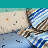 Nonfiguratív mintás pamutvászon