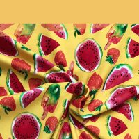 Virágos pamut jersey